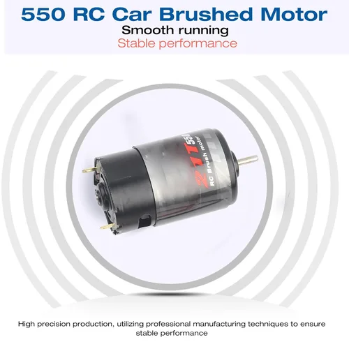 Vista 5 de VGEBY Motor cepillado, 12T/21T/29T/35T Vehículo de control remoto estándar 550, motor cepillado RC de alto bajo ruido, apto para vehículos RC