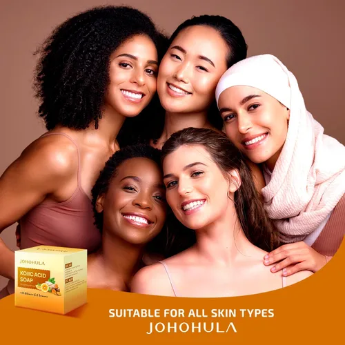 Vista 7 de Barras de jabón eliminadoras de manchas oscuras de ácido kójico con vitamina C, retinol, colágeno, cúrcuma, suaves para rostro y cuerpo, piel firme
