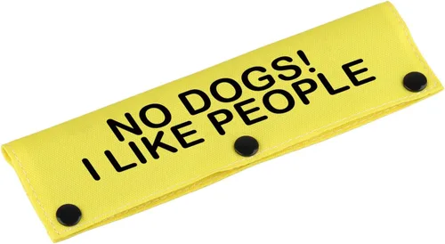 Vista 8 de Divertida funda para correa para perro, No Dogs!I Like People, funda de alerta, regalo de cumpleaños para mascotas (I Like People-Sleeve)