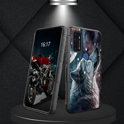 Vista 237 de Funda para AT&T Maestro Max 2021/Cricket Ovation 2 con protector de pantalla de vidrio templado, funda resistente con función atril integrada
