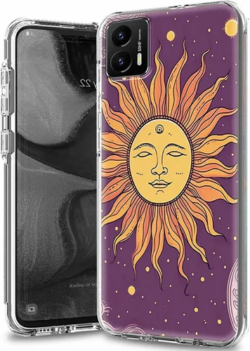 Vista 27 de Funda transparente para Motorola Moto G 5G 2023 con patrón de ciervo de bandera estadounidense para mujeres y hombres, doble capa híbrida de TPU