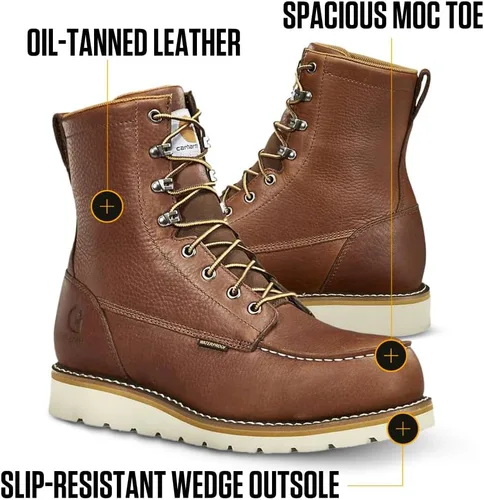 Vista 3 de Carhartt Botas de trabajo Wp de 8 pulgadas con punta de acero para hombre