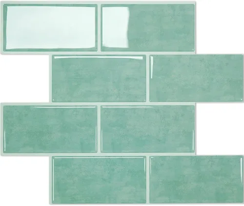 Vista 10 de STICKGOO 10-Sheet Backsplash Peel and Stick Subway Tile, Self Adhesive Vinyl Wall Tiles, Stick on Backsplash for Kitchen and Bathroom(Thicker Design)