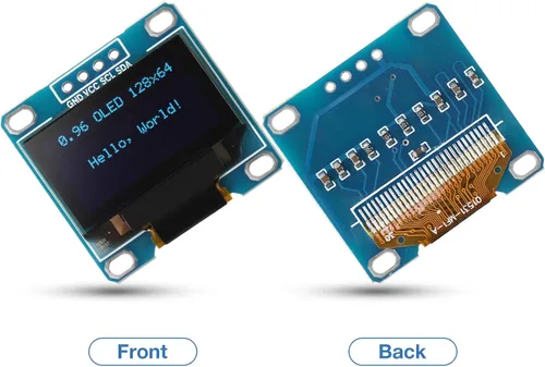 Vista 6 de Weewooday 5 unidades de módulo OLED de 0.96 pulgadas 12864 128 x 64 controlador IIC I2C serie autoluminosa compatible con Arduino/Raspberry PI (azul)
