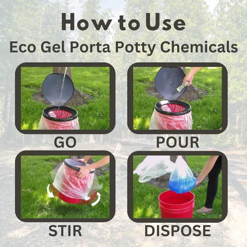 Vista 3 de Emergency Zone Eco Gel Port-a-Potty Chemicals - Polvo desodorizante y gelificante de residuos líquidos