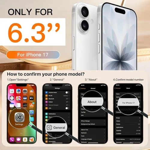 Vista 7 de tharlet for iPhone 17 Case Black with 360° Spin Magnetic Stand