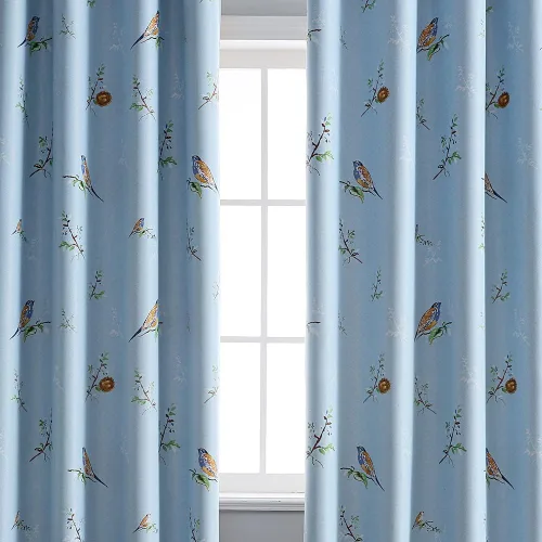 Vista 7 de SUOUO - Cortinas opacas de doble cara con estampado de pájaros de 84 pulgadas, 2 paneles, cortinas rústicas de granja vintage para ventana