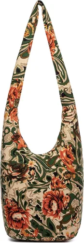 Vista 76 de Bolsa de hombro para mujer, de lona en estilo hippie/bohemio para llevar cruzada al hombro, disponible en diferentes colores y estampados