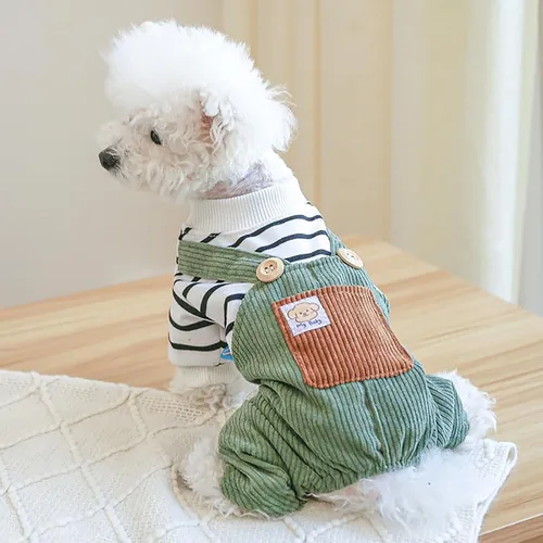 Vista 28 de Ropa de invierno para perros, overoles elegantes para mascotas para perros pequeños y medianos, lindo mono para cachorros, ropa clásica para perros