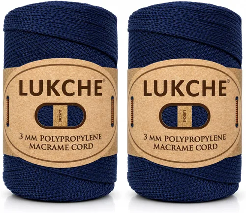 Vista 19 de Cuerda de macramé premium de poliéster de 3 mm (134.44 metros), (250 g) 100% cuerda de macramé de polipropileno, hilo de crochet de macramé colorido