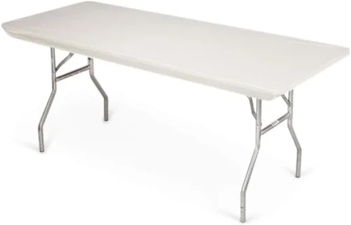 Vista 25 de Kwik-Covers Protectores para mesa rectangulares, de 6 pies, de plástico, de 30 x 72 pulgadas. Paquete de 5 unidades., Negro