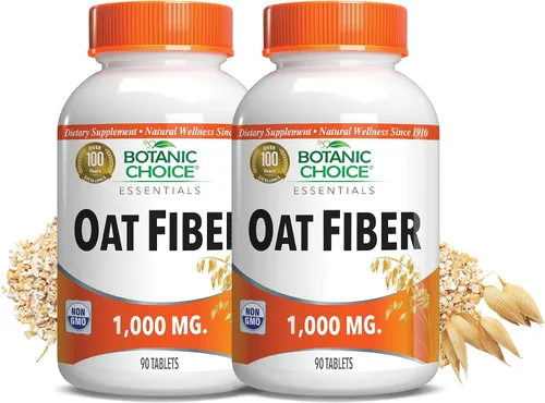 Vista 8 de Botanic Choice Fibra de avena - Suplemento dietético natural para la salud digestiva - Mujeres y hombres - 90 tabletas (1000 mg)