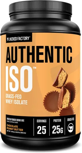 Vista 14 de Jacked Factory Auténtico polvo aislado de proteína de suero ISO, bajo en carbohidratos, proteína de construcción muscular sin OMG sin rellenos