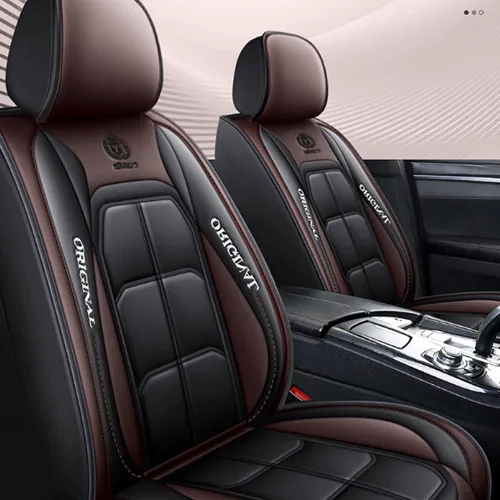 Vista 8 de Fundas de asiento de automóvil adecuadas para Mercedes Benz E300 E320 E350 E450 5 asientos de cuero impermeable fundas de asiento de automóvil con 2