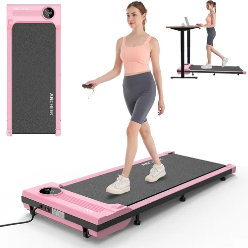Vista 8 de ANCHEER Walking Pad 3.0HP Under Desk Treadmill 300lbs Weight Capacity with Remote Control, Compact Electric Treadmills for Home/Gym/Office with LED