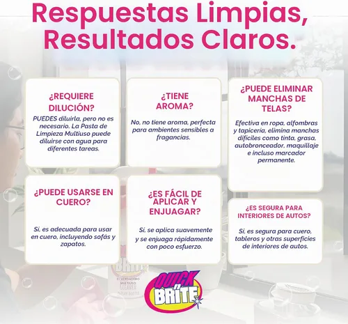 Vista 8 de Quick 'n Brite Pasta de limpieza multiusos, verdadero limpiador multiusos, concentrado, 12 onzas