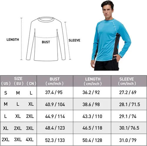 Vista 6 de Arcweg Rash Guard - Camiseta de natación de manga larga para hombre, camiseta de buceo