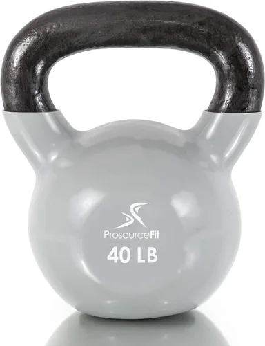 Vista 9 de ProsourceFit Vinyl Coated Cast Iron Kettlebells for Full Body Fitness Workouts
