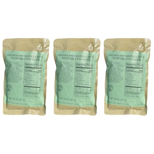 Vista 18 de MRE (comida lista para comer) Entree de una sola porción Comidas de emergencia Alimentos de supervivencia Dátiles frescos Larga vida útil