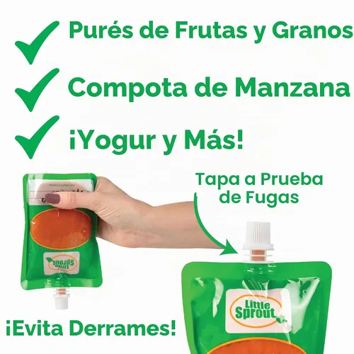 Vista 4 de Bolsas desechables de comida para bebés (24 unidades) – Haz tus propios exprimidores de 6 onzas – Funciona con todas las estaciones de llenado
