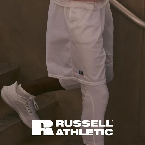 Vista 8 de Russell Athletic Pantalones cortos de malla con bolsillos para hombre