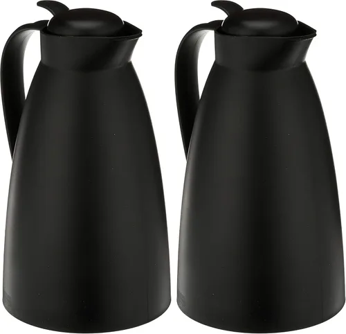 Vista 7 de Garrafa térmica Alfi de plástico esmerilado al vacío con vidrio, Negro
