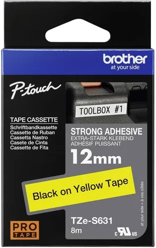 Vista 59 de Cinta laminada Brother Negro sobre Transparente, 6 mm (Tze111)