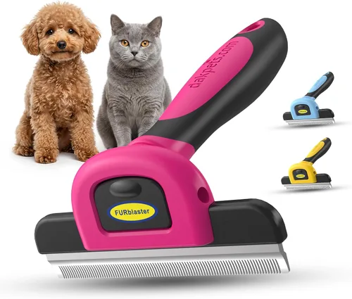 Vista 10 de Cepillo DarkPets para gatos y perros para animales pequeños, medianos y grandes, con pelo corto a largo Reduce drásticamente el desprendimiento