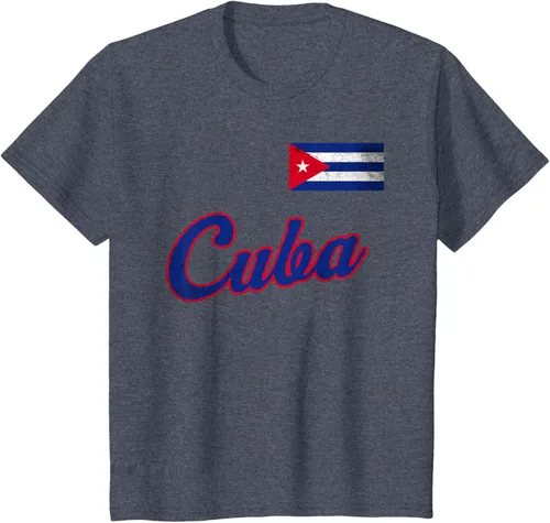 Vista 15 de Camiseta cubana con bandera de béisbol de Cuba 2023, Negro