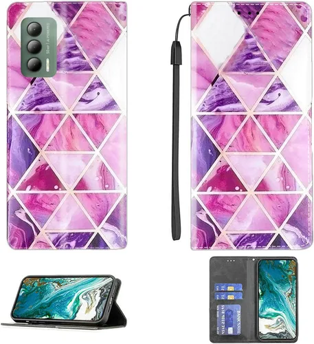 Vista 181 de Aroepurt Funda para UMIDIGI G1 Plus compatible con UMIDIGI G1 Plus Funda para teléfono Funda de piel sintética con función atril magnética CPT15