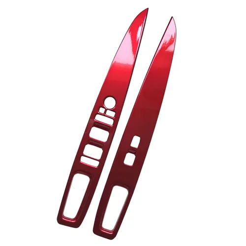 Vista 5 de ruihe 4 piezas de cubierta de panel de control de ventana de puerta de automóvil rojo ajuste para Hyundai Elantra N HEV 2021 2022 2023 2024 2025