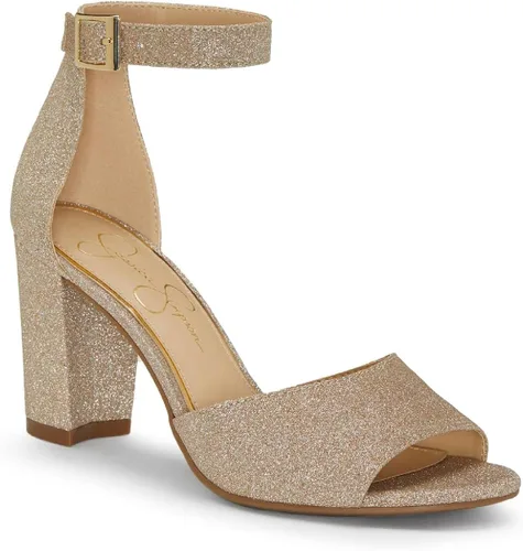 Vista 2 de Jessica Simpson Sandalias Sherron con correa de tobillo para mujer, Negro