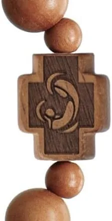 Vista 4 de Pulsera Rosario Madera de Azufaifo Stretch 0.394 in