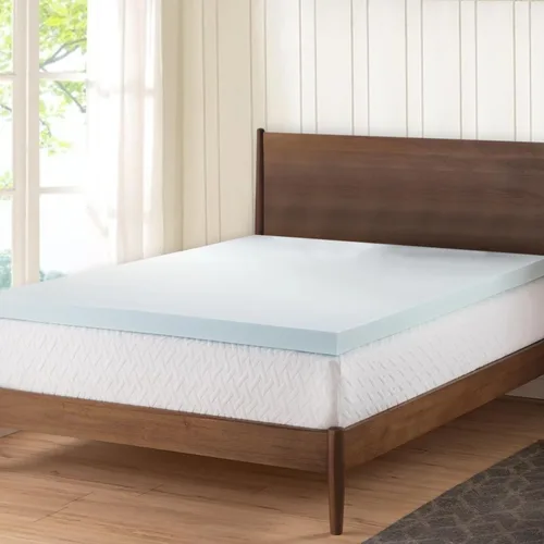Vista 7 de Delara Cubrecolchón de espuma viscoelástica con gel de 2 pulgadas, certificado Certipur-US, refrigeración de alta densidad, diseño ventilado para un