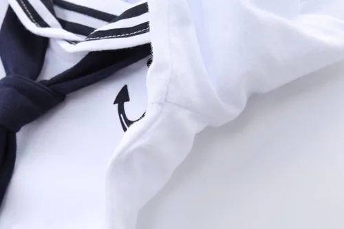 Vista 6 de Mud Kingdom Conjunto de 2 piezas para bebé niño con gorro de uniforme náutico