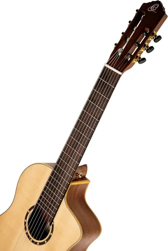 Vista 5 de Family Series Pro - Guitarra clásica de nailon acústico eléctrico de 7 cuerdas con bolsa