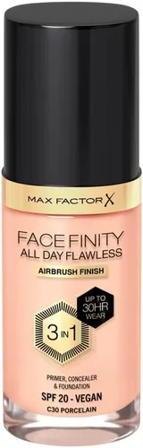 Vista 14 de Max Factor Facefinity 3 en 1 base de maquillaje líquida todo el día sin imperfecciones, SPF 20-32 Beige claro, 30 ml