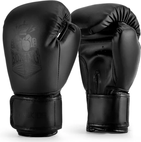 Vista 2 de Guantes de boxeo para niños y niñas, guantes de entrenamiento de boxeo juvenil para niños de 3 a 15 años, guantes de boxeo para sparring para niños