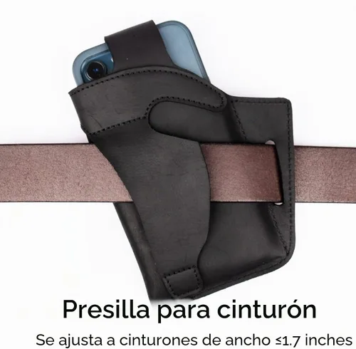Vista 3 de Topstache Funda de cuero para cinturón, funda de teléfono celular con tapa para iPhone 14, 14 Pro, 13 Pro, 13, 12 Pro, 12, 11, XR, Galaxy S22, S21