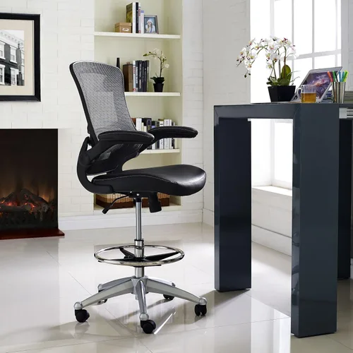 Vista 2 de Modway Attainment silla para mesa de dibujo, Negro