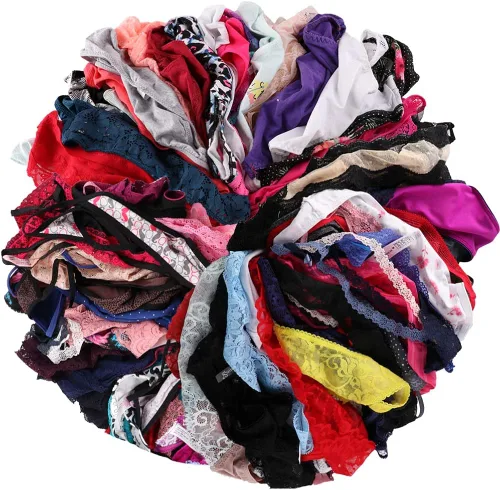 Vista 4 de WDX Variedad de bragas para mujer, ropa interior de 20 unidades, tangas sexys hipster (S)
