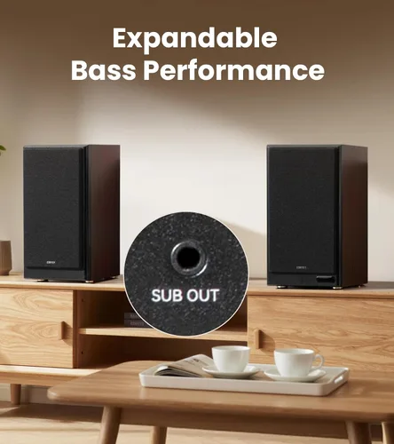 Vista 6 de Edifier R2750DB MKII Altavoces de estantería alimentados de 3 vías, 144 W Nogal