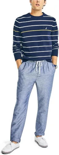 Vista 2 de Nautica Men's Classic Fit Drawstring Linen Pant