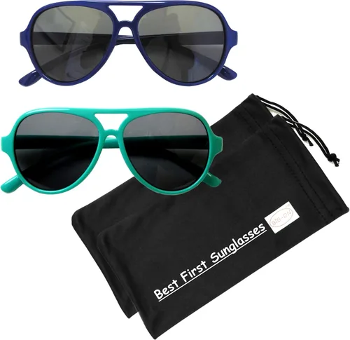 Vista 2 de BIB-ON Top Flyer - Paquete de 2 lentes de sol para niños pequeños de 2 a 4 años