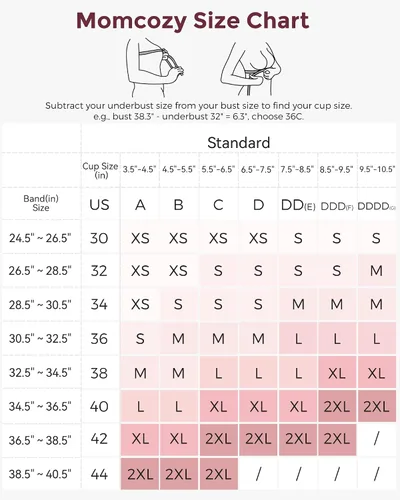 Vista 5 de Momcozy - Brasier para extracción de leche y lactancia, manos libres, ajustable, brasier todo en uno