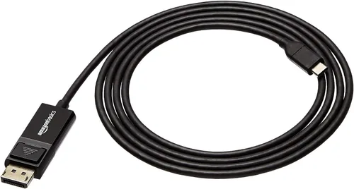 Vista 9 de Amazon Basics Cable USB-C a DisplayPort bidireccional, 3 pies, negro