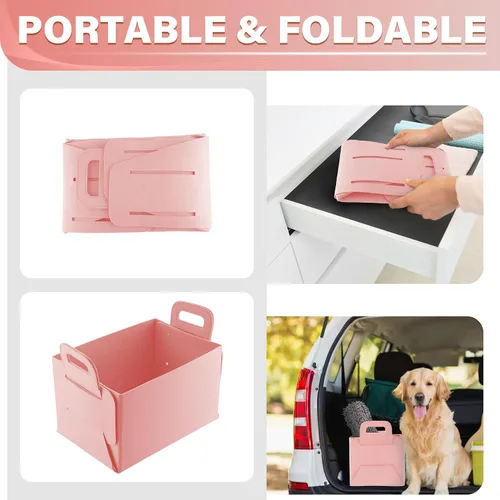 Vista 5 de SINGARO Organizador de maletero de automóvil, organizador plegable para SUV, almacenamiento plegable ligero para artículos diversos, accesorios