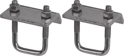 Vista 2 de Newhouse Electric Abrazadera de puntal de canal a haz con perno en U - galvanizado plateado