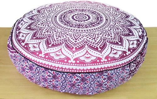 Vista 37 de ICC - Funda de cojín cuadrada grande de algodón con diseño de mandala, funda de almohada hippie, funda de almohada para el suelo con cremallera