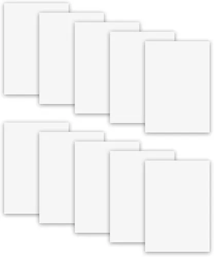 Vista 2 de MR.R 10 piezas de 8 x 12 pulgadas, tablero de metal de aluminio brillante blanco puro para fotos, letrero de aluminio en blanco para sublimación